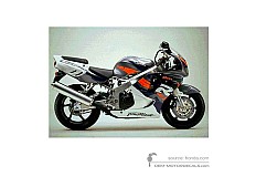 Decals for Honda CBR900RR 1996 - Gray • Honda OEM Decals