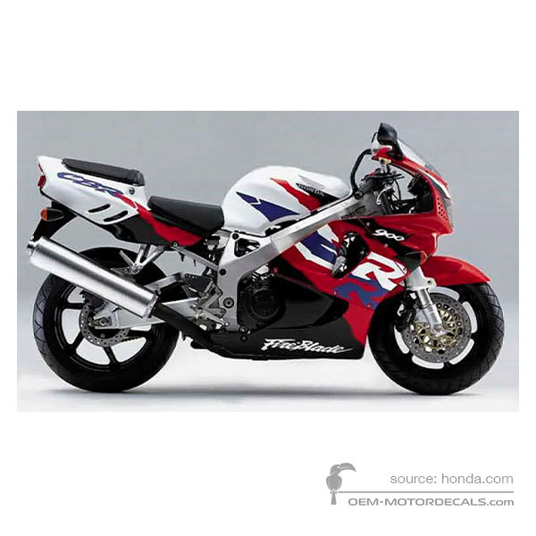 Autocollants pour Honda CBR900RR 1997 - Blanc • Honda Autocollants OEM