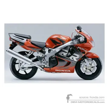 Honda CBR900RR 1998 - Pomarańczowy - Candy Blaze Orange