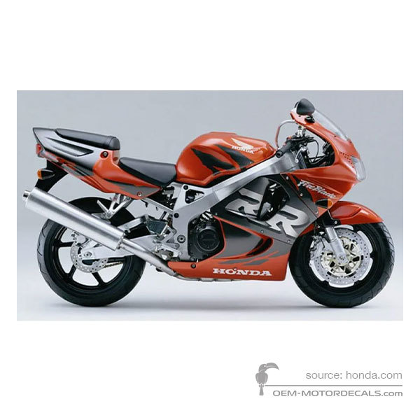 Decals for Honda CBR900RR 1998 - Orange • Honda OEM Decals