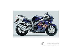 Stickers voor Honda CBR900RR 1999 - Blauw • Honda OEM Stickers