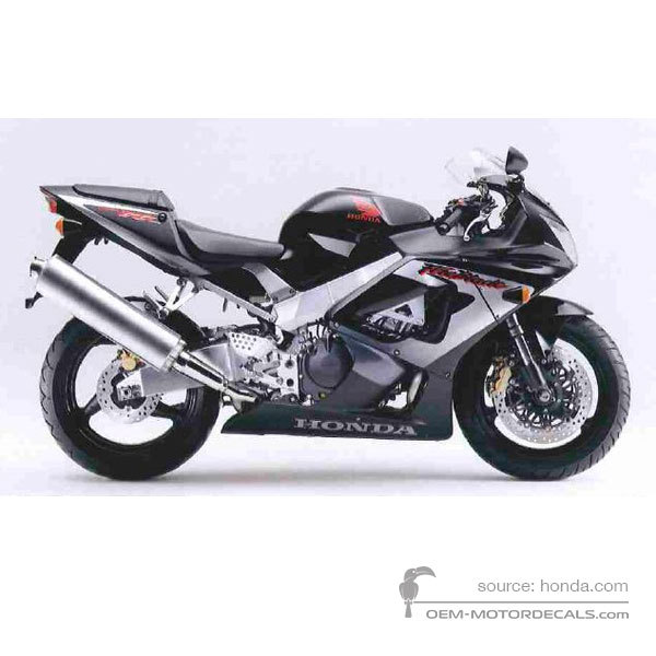 Decals for Honda CBR900RR 2000 - Black • Honda OEM Decals