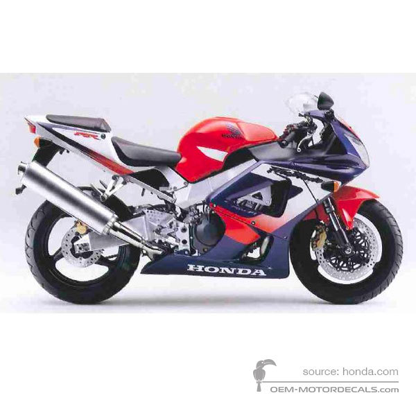 Decals for Honda CBR900RR 2000 - Red • Honda OEM Decals