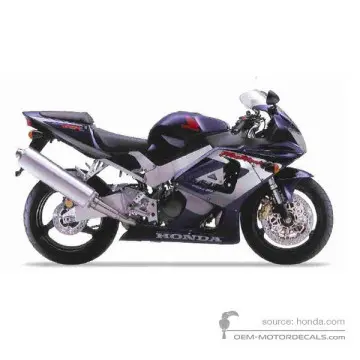 Honda CBR900RR 2001 - Blauw - Lapis Blue Metallic