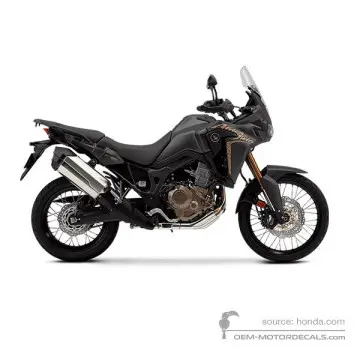 Honda CRF1000L AFRICA TWIN 2018 - Czarny - Mat Ballistic Black Metallic