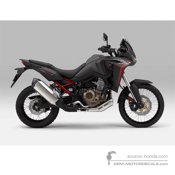 Decals for Honda CRF1100 AFRICA TWIN 2021 - Black • Honda OEM Decals