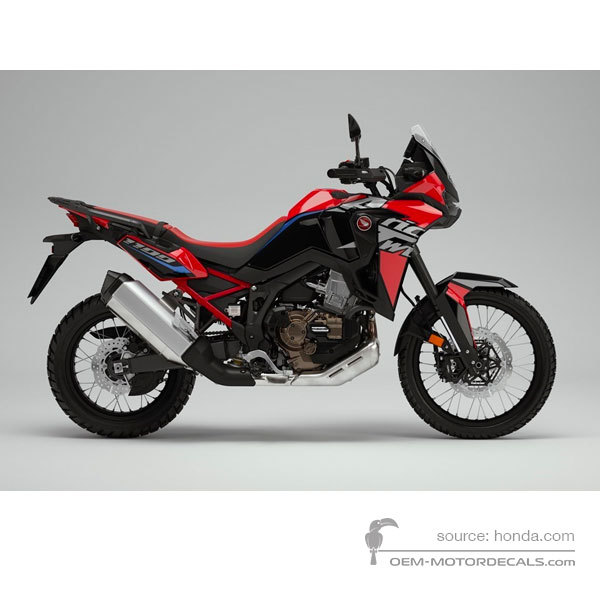 Decals for Honda CRF1100 AFRICA TWIN 2022 - Red • Honda OEM Decals