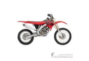 Autocollants pour Honda CRF250X 2006 - Rouge • Honda Autocollants OEM