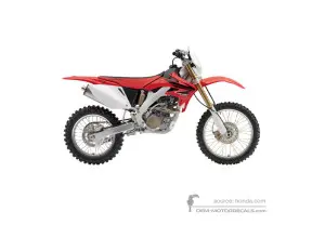 Adesivi per Honda CRF250X 2007 - Rosso • Honda Adesivi OEM
