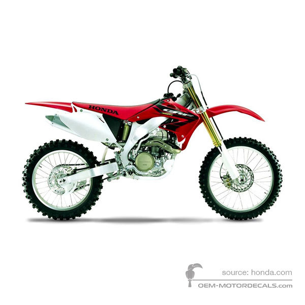 Adesivi per Honda CRF450R 2004 - Rosso • Honda Adesivi OEM