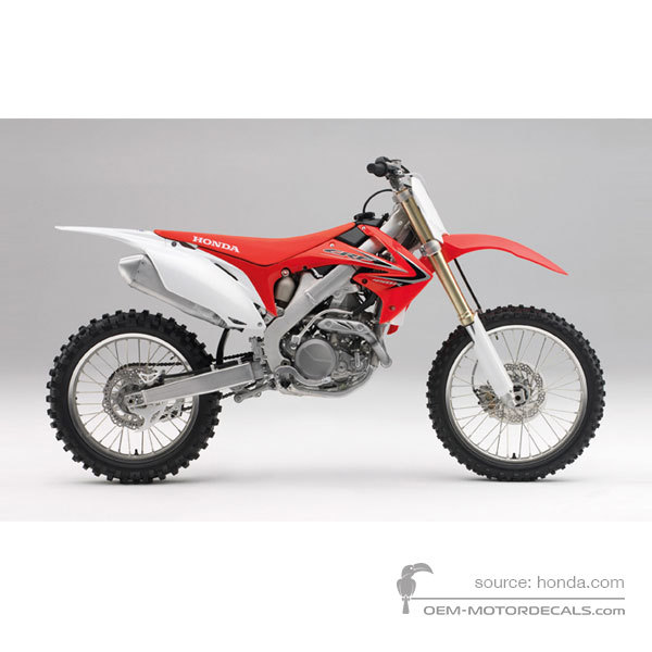 Decals for Honda CRF450R 2011 - Red • Honda OEM Decals