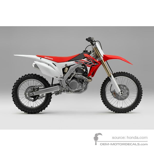 Decals for Honda CRF450R 2015 - Red • Honda OEM Decals
