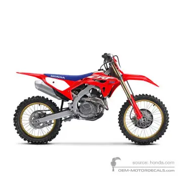 Honda CRF450R 50th Anniversary 2023 - Rood - Extreme Red