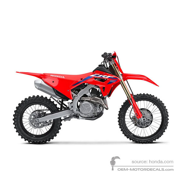 Naklejki do Honda CRF450R 2023 - Czerwony • Honda Naklejki OEM