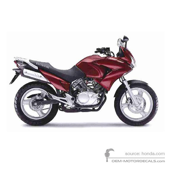 Stickers voor Honda XL125V VARADERO 2007 - Rood • Honda OEM Stickers