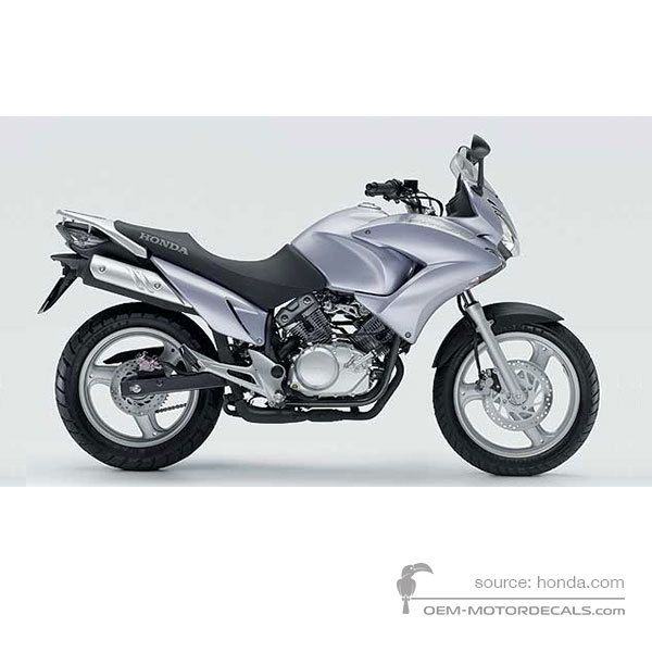 Decals for Honda XL125V VARADERO 2008 - Silver • Honda OEM Decals