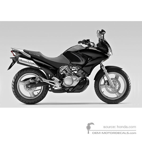 Decals for Honda XL125V VARADERO 2009 - Black • Honda OEM Decals