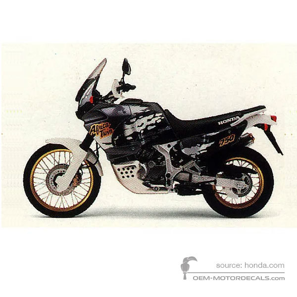 Stickers voor Honda XRV750 AFRICA TWIN 1993 - Zwart • Honda OEM Stickers
