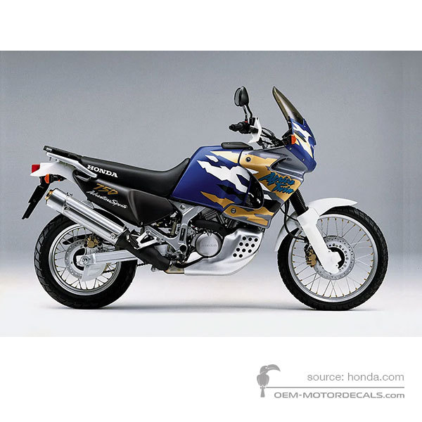 Naklejki do Honda XRV750 AFRICA TWIN 1997 - Niebieski • Honda Naklejki OEM