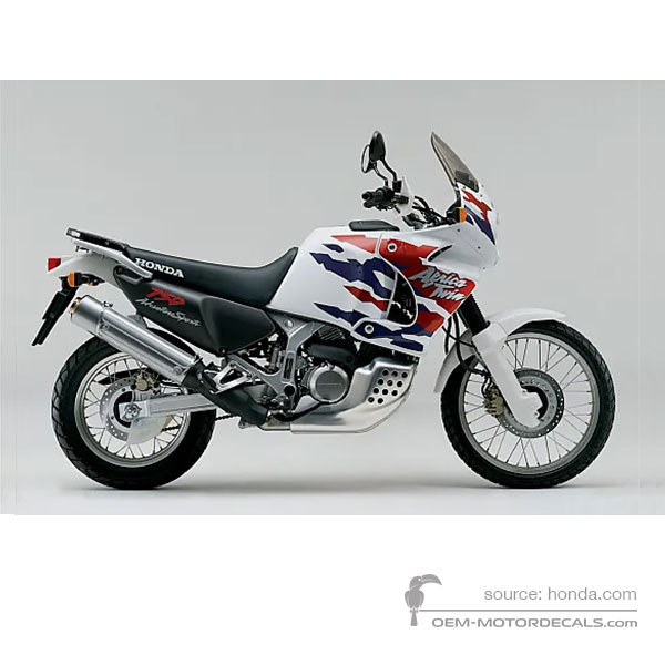 Autocollants pour Honda XRV750 AFRICA TWIN 1998 - Blanc • Honda Autocollants OEM