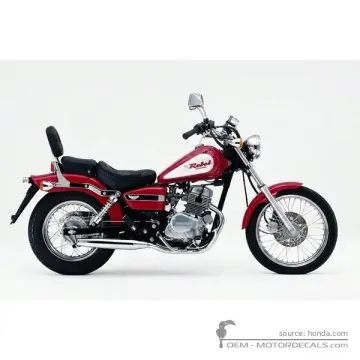 Honda CA125 REBEL 1998 - Eminence Red Metallic