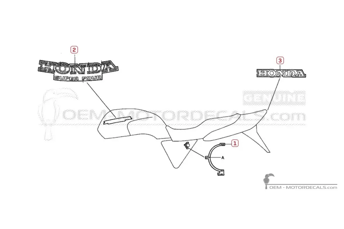 Autocollants pour Honda CB1000F 1994 - Noir • Honda Autocollants OEM