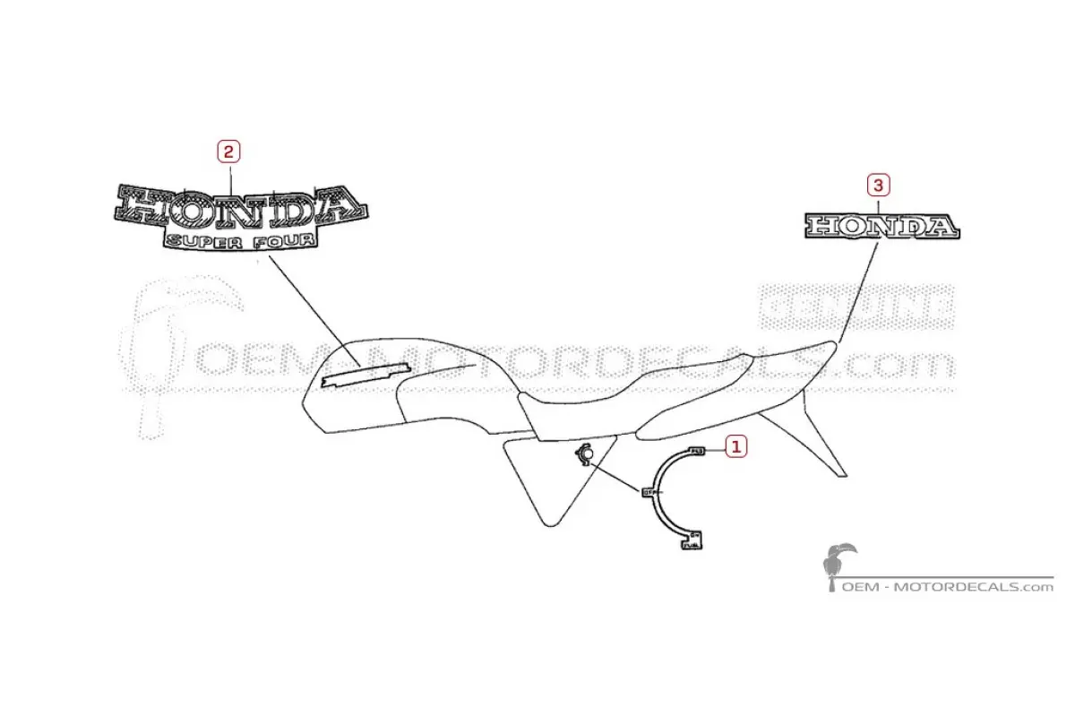 Autocollants pour Honda CB1000F 1994 - Jaune • Honda Autocollants OEM