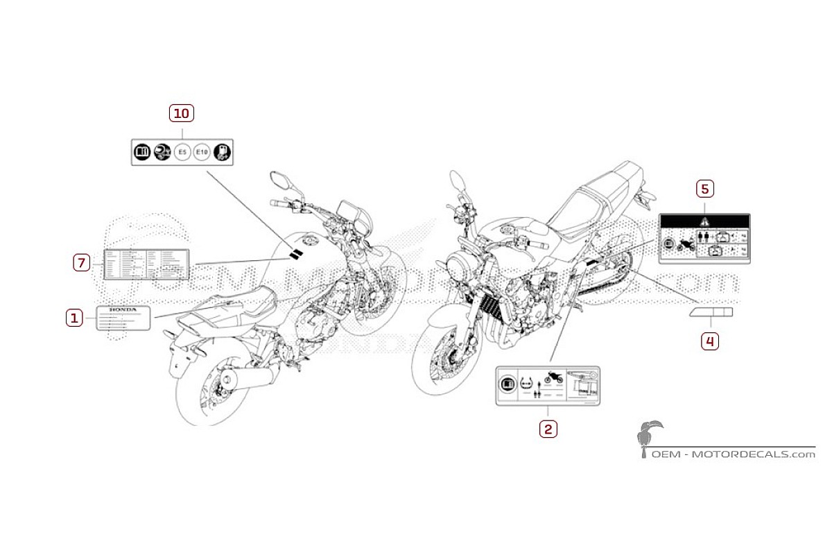 Pegatinas para Etiquetas de precaución • Honda Pegatinas OEM
