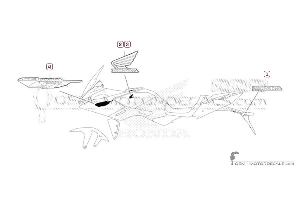 Aufkleber für Honda CB1000GT 2026 • Honda OEM-Aufkleber