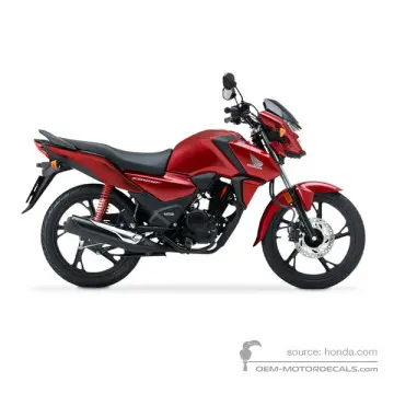 Honda CB125F 2024 - Rot - Imperial Red Metallic