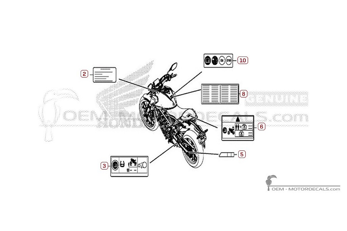Pegatinas para Etiquetas de precaución • Honda Pegatinas OEM