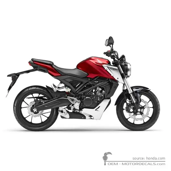 Honda CB125R 2020 - Candy Chromosphere Red