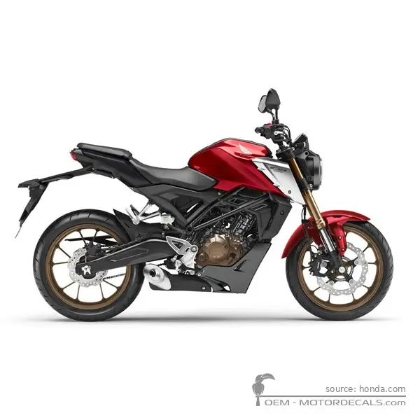 Honda CB125R 2021 - Candy Chromosphere Red