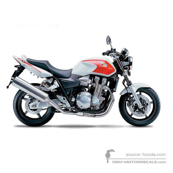 Decals for Honda CB1300 2003 - White • Honda OEM Decals