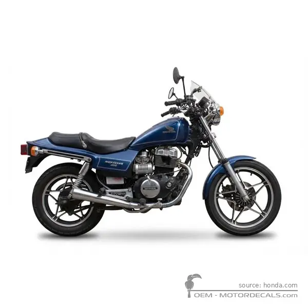 Honda CB450 NIGHTHAWK 1986 - Candy Flair Blue