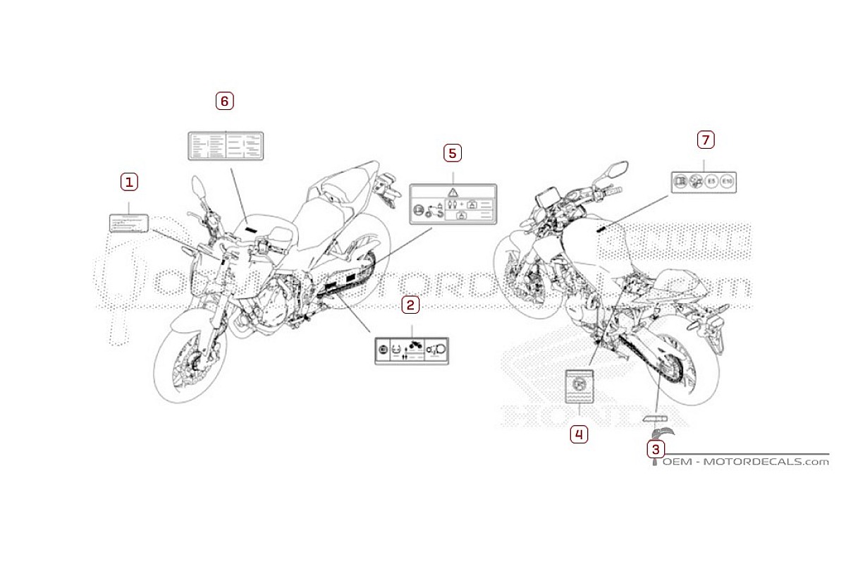 Decals for Caution labels • Honda OEM Decals