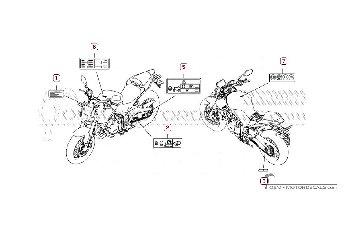 Decals for Caution labels • Honda OEM Decals