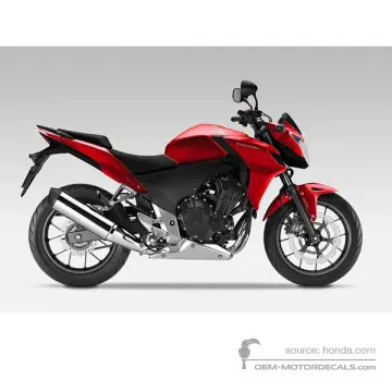 Honda CB500F 2013 - Rood - Candy Ruby Red