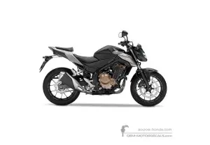 Adesivi per Honda CB500F 2017 - Nero • Honda Adesivi OEM