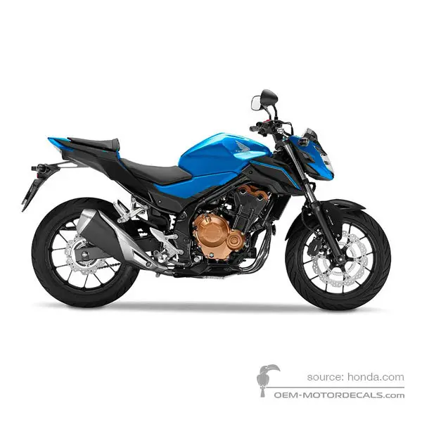 Honda CB500F 2018 - Azul - Candy Caribbean Blue Sea