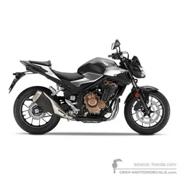 Honda CB500F 2019 - Czarny - Mat Gunpowder Black Metallic