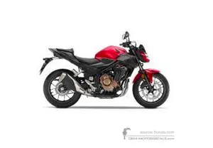 Autocollants pour Honda CB500F 2021 - Rouge • Honda Autocollants OEM