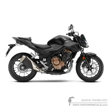 Honda CB500F 2021 - Czarny - Mat Gunpowder Black Metallic