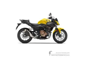 Decals for Honda CB500F 2021 - Yellow • Honda OEM Decals