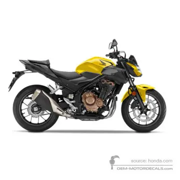 Honda CB500F 2021 - Amarillo - Candy Moon Glow Yellow