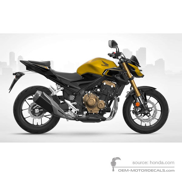 Pegatinas para Honda CB500F 2022 - Amarillo • Honda Pegatinas OEM