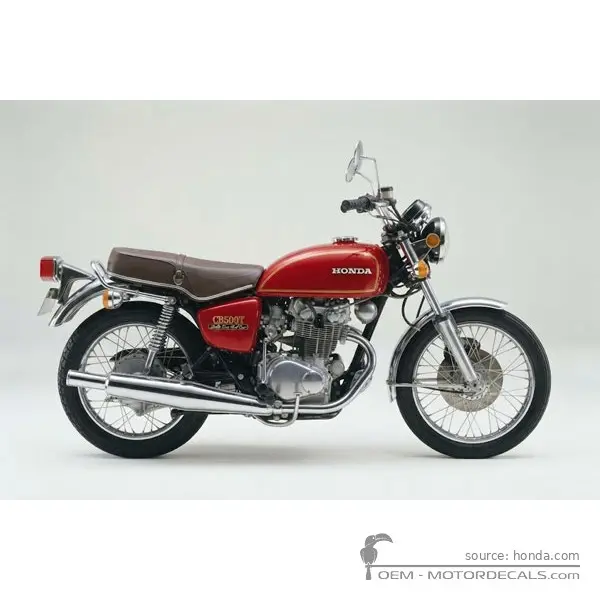 Honda CB500T 1976 - Candy Antares Red