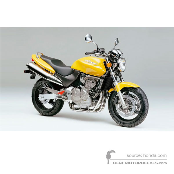Naklejki do Honda CB600F HORNET 2000 - Żółty • Honda Naklejki OEM