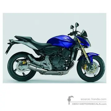 Honda CB600F HORNET 2007 - Niebieski - Candy Xenon Blue