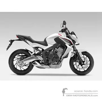 Honda CB650F 2014 - Wit - Pearl Himalayas White